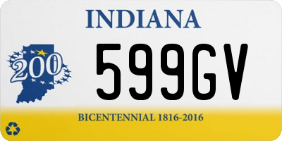 IN license plate 599GV