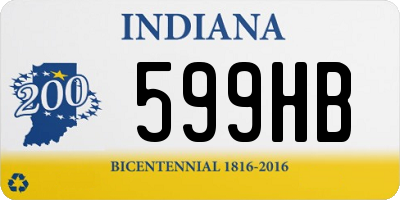 IN license plate 599HB