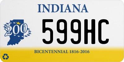 IN license plate 599HC