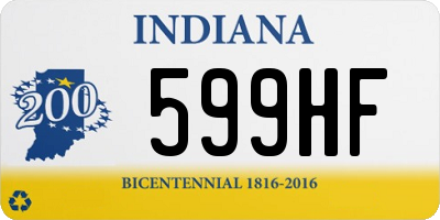 IN license plate 599HF