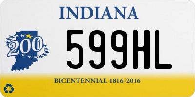 IN license plate 599HL