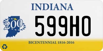 IN license plate 599HO