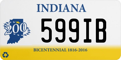 IN license plate 599IB