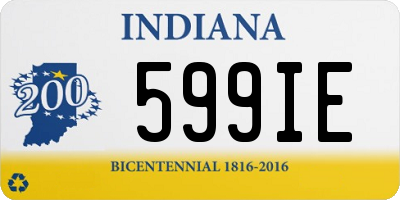 IN license plate 599IE