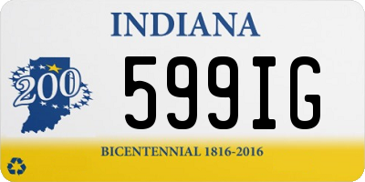 IN license plate 599IG