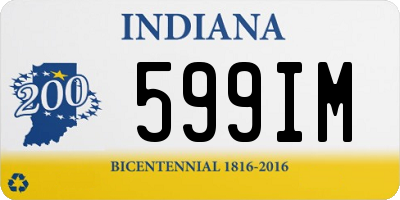 IN license plate 599IM