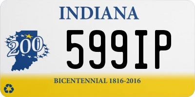 IN license plate 599IP