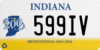 IN license plate 599IV