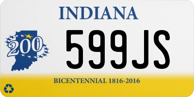 IN license plate 599JS