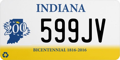 IN license plate 599JV