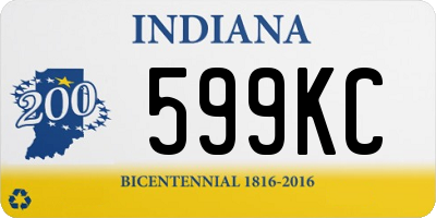 IN license plate 599KC