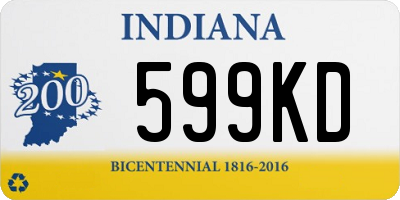 IN license plate 599KD