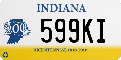 IN license plate 599KI