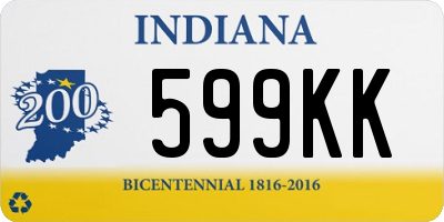 IN license plate 599KK