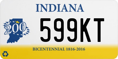 IN license plate 599KT