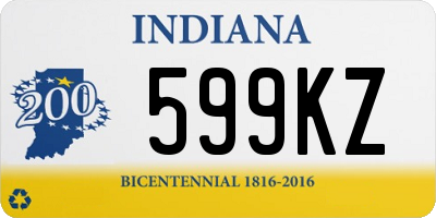 IN license plate 599KZ