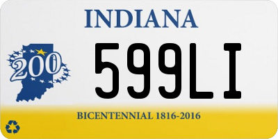 IN license plate 599LI