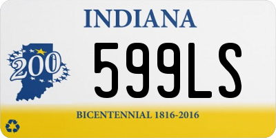 IN license plate 599LS