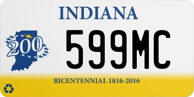 IN license plate 599MC