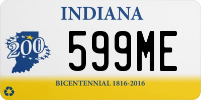 IN license plate 599ME