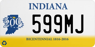 IN license plate 599MJ