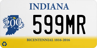 IN license plate 599MR