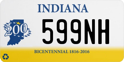 IN license plate 599NH
