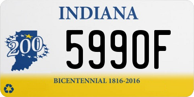 IN license plate 599OF