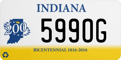 IN license plate 599OG