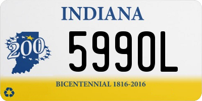 IN license plate 599OL