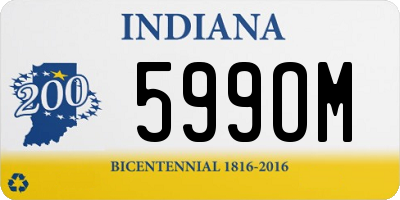 IN license plate 599OM