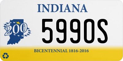 IN license plate 599OS