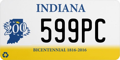 IN license plate 599PC