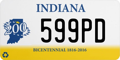 IN license plate 599PD