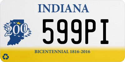 IN license plate 599PI