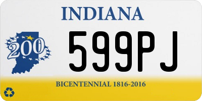 IN license plate 599PJ