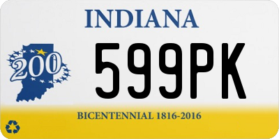 IN license plate 599PK