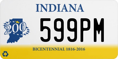 IN license plate 599PM