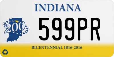 IN license plate 599PR