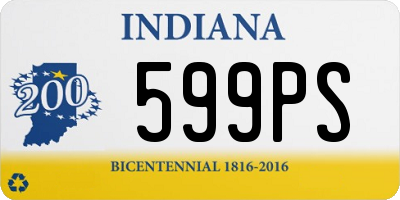 IN license plate 599PS