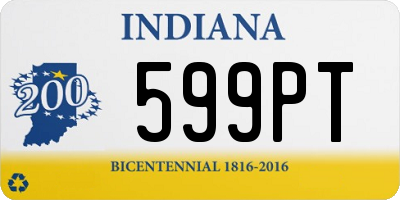 IN license plate 599PT