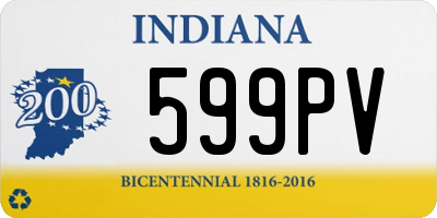 IN license plate 599PV