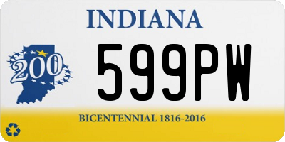 IN license plate 599PW