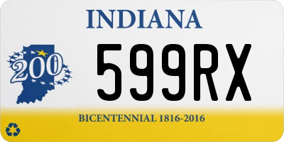 IN license plate 599RX