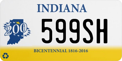 IN license plate 599SH