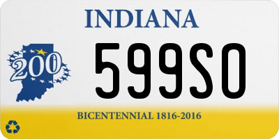 IN license plate 599SO