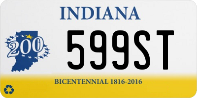 IN license plate 599ST