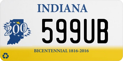 IN license plate 599UB