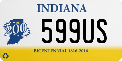 IN license plate 599US