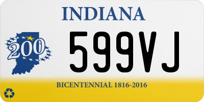 IN license plate 599VJ